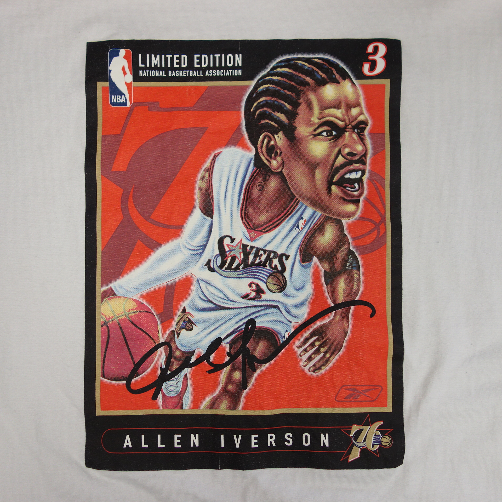 アレン・アイバーソン　Tシャツ  　Lサイズ　リーボック　NBA 76ers着丈66センチ