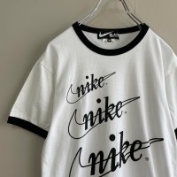 NIKE　✖️ BLACK COMME des GARCONS big logo ringer T-shirt size M 配送C　ナイキ　コムデギャルソン　ビッグロゴ　リンガーTシャツ | Vintage.City 古着屋、古着コーデ情報を発信