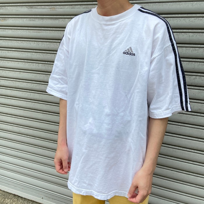 90s adidas ワンポイントロゴTシャツ　パフォーマンスロゴ　三本線　L | Vintage.City 古着屋、古着コーデ情報を発信