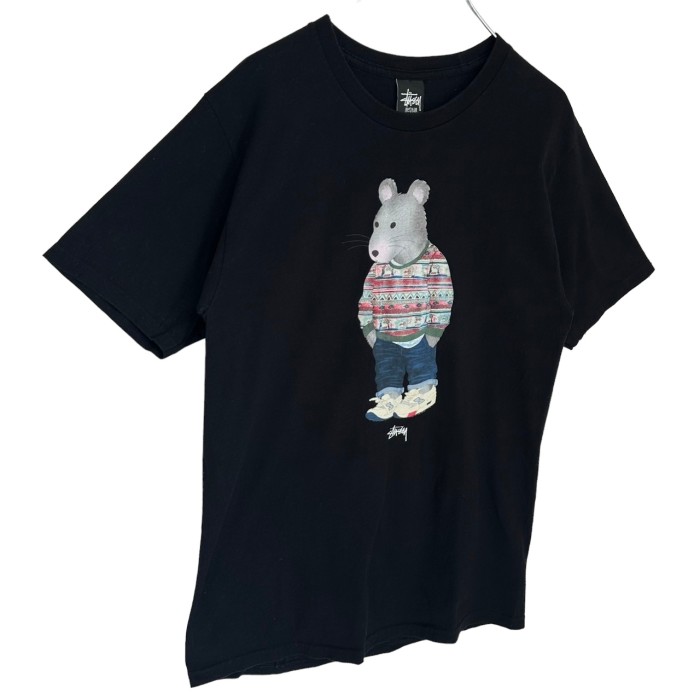 stussy ステューシー Tシャツ プリントロゴ センターロゴ ネズミ | Vintage.City 빈티지숍, 빈티지 코디 정보
