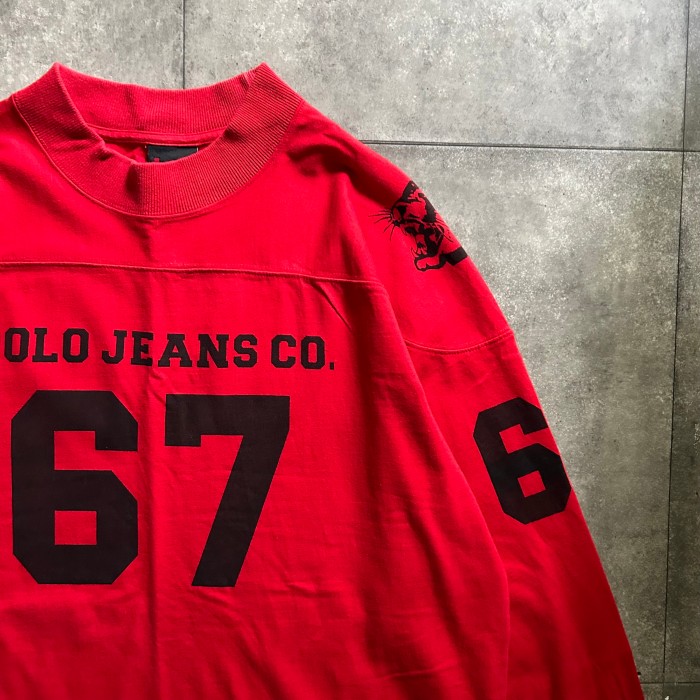 90s ラルフローレンポロジーンズ フットボールtシャツ M ナンバリング | Vintage.City 古着屋、古着コーデ情報を発信