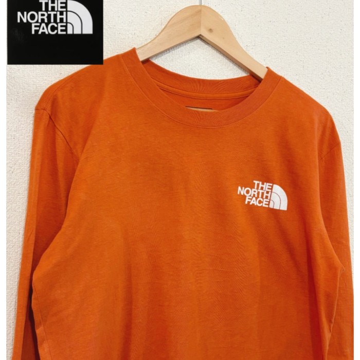 THE NORTH FACE ロンt 長袖Tシャツ ノースフェイス アウトドア ブランド ロゴ 両面 プリント tシャツ オレンジ S | Vintage.City 빈티지숍, 빈티지 코디 정보