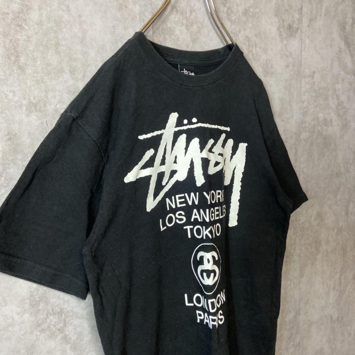 STUSSY world tour logo T-shirt size M 配送A ステューシー　ワールドツアーロゴ　両面プリントTシャツ | Vintage.City Vintage Shops, Vintage Fashion Trends