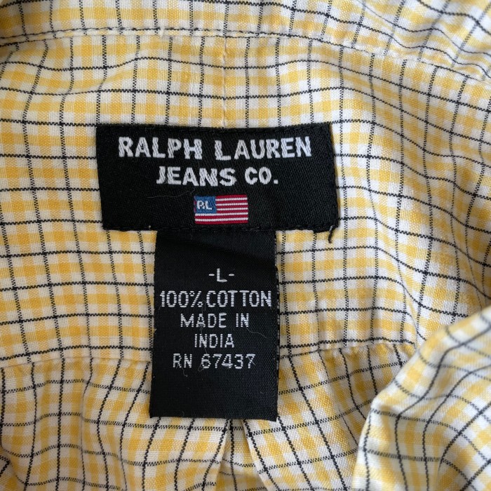 90’s~00’s Ralph Lauren jeans/ラルフローレンジーンズ 半袖チェックシャツ  ボタンダウンシャツ 古着 fc-1866 | Vintage.City 빈티지숍, 빈티지 코디 정보