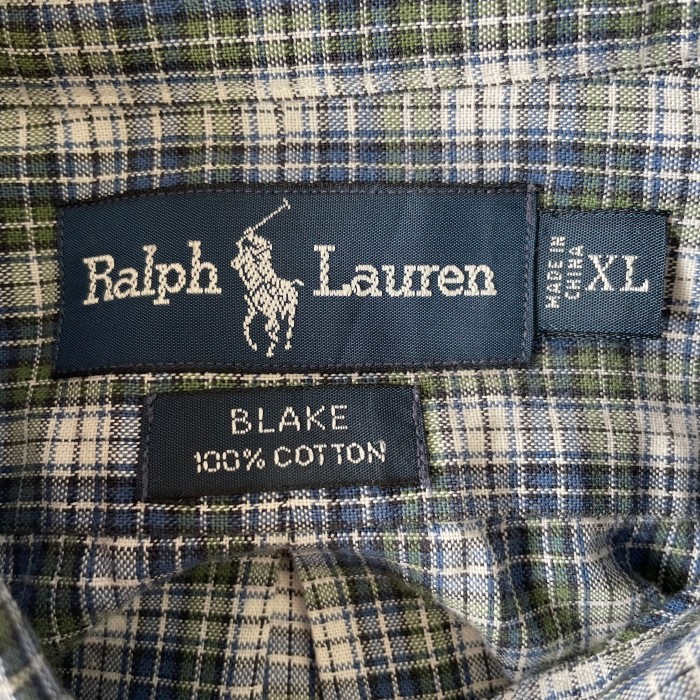 90’s~00’s Ralph Lauren/ラルフローレン BLAKE 半袖チェックシャツ  ボタンダウンシャツ 古着 fc-1869 | Vintage.City 빈티지숍, 빈티지 코디 정보