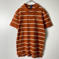 ラルフローレン ポロシャツ ボーダー ブラウン キッズ L 14-16 160 | Vintage.City 古着屋、古着コーデ情報を発信