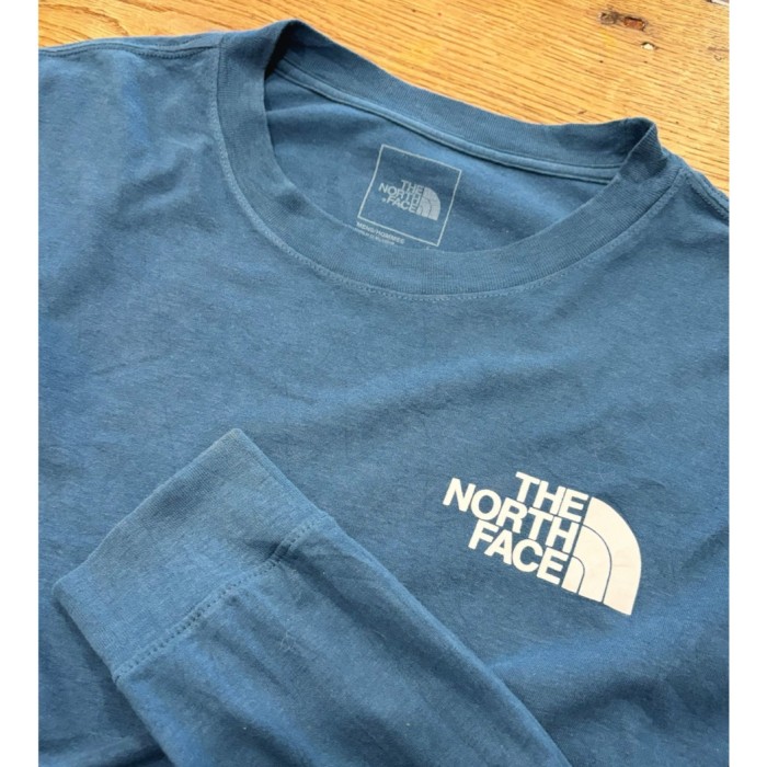 THE NORTH FACE ロンt 長袖Tシャツ ノースフェイス アウトドア ブランド ロゴ 両面プリント ブルー L | Vintage.City 古着屋、古着コーデ情報を発信