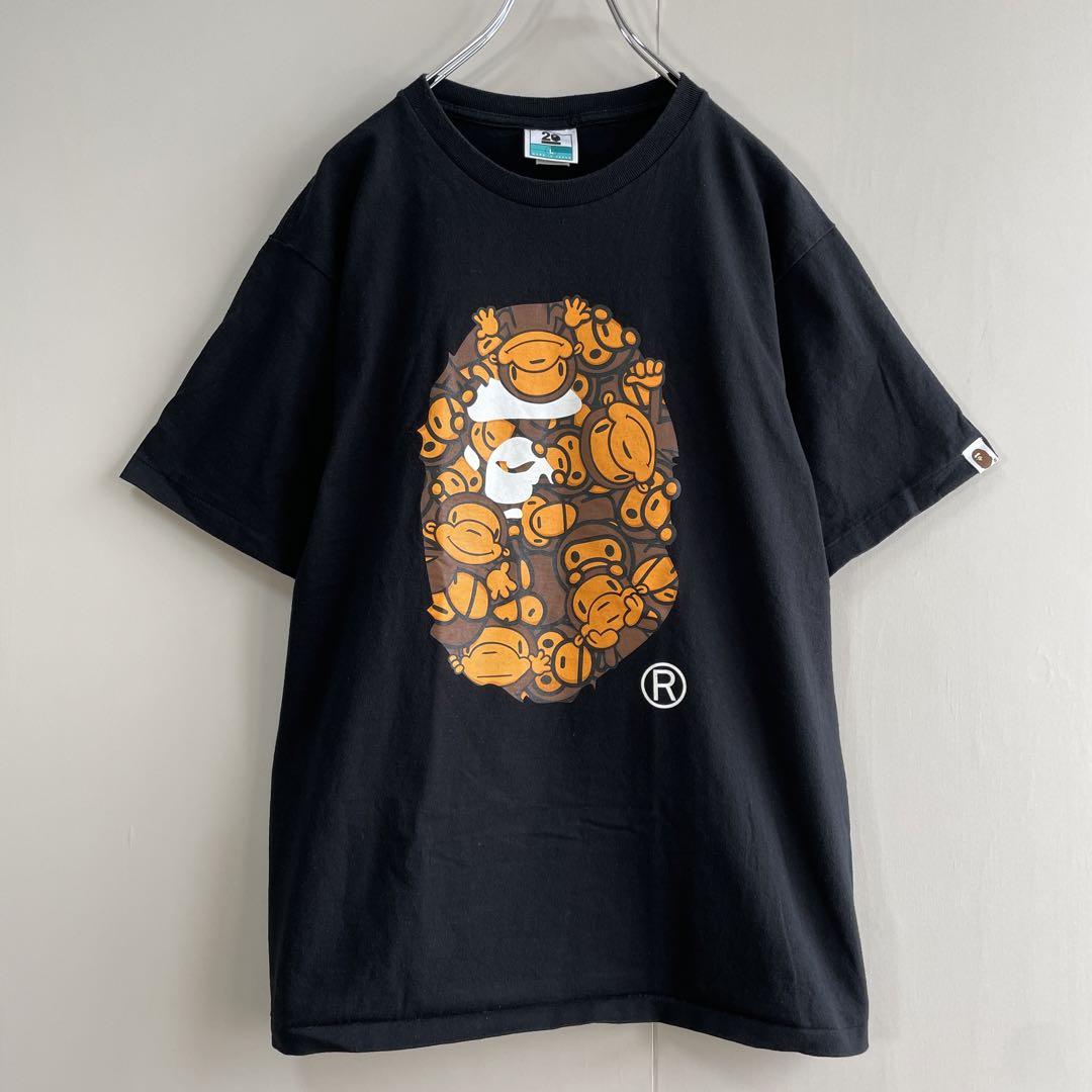 A BATHING APE milo ape head logo T-shirt size L 配送C エイプ ...