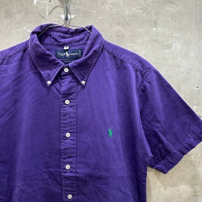 古着ラルフローレン 紫 刺繍 BDシャツ 半袖 RALPH LAUREN | Vintage.City 빈티지숍, 빈티지 코디 정보