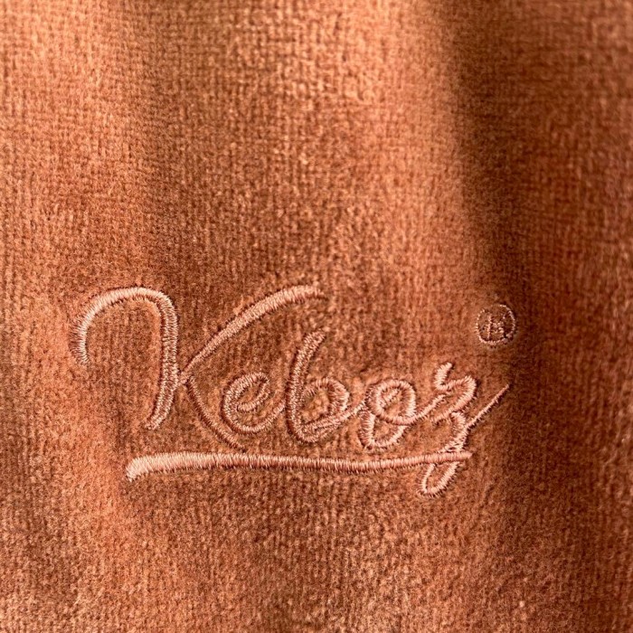 KEBOZ velour track jacket size XL 配送C　ケボズ　背面ビッグ刺繍ロゴ　ベロアトラックジャケット　ジャージ | Vintage.City 古着屋、古着コーデ情報を発信