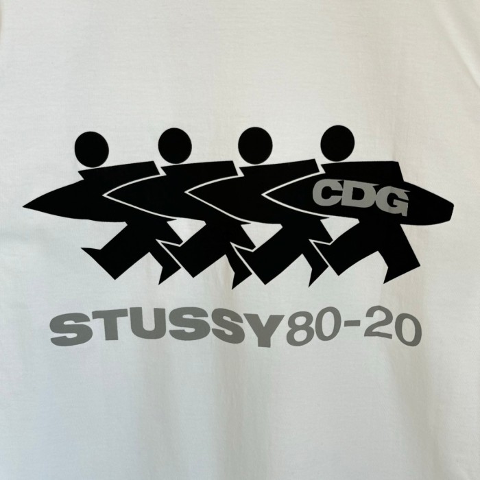 stussy ステューシー Tシャツ バックロゴ プリント CDG コラボ | Vintage.City 古着屋、古着コーデ情報を発信