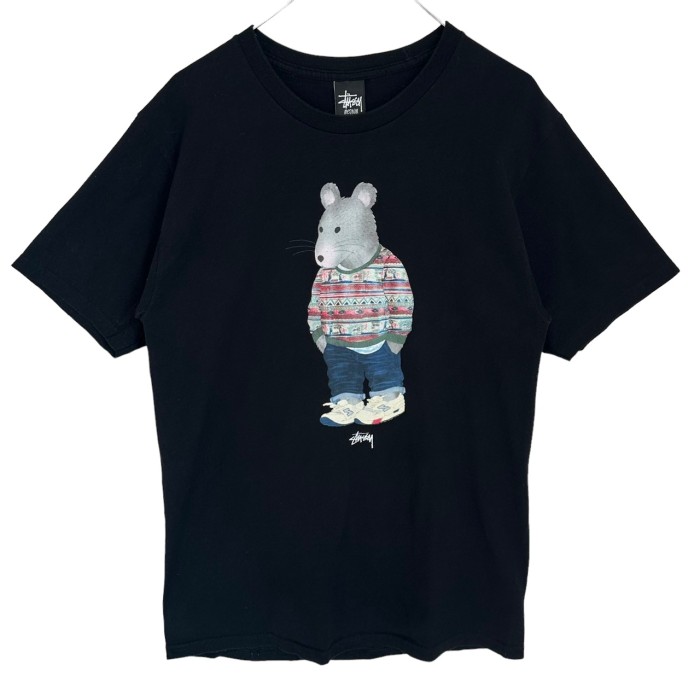 stussy ステューシー Tシャツ プリントロゴ センターロゴ ネズミ | Vintage.City 빈티지숍, 빈티지 코디 정보