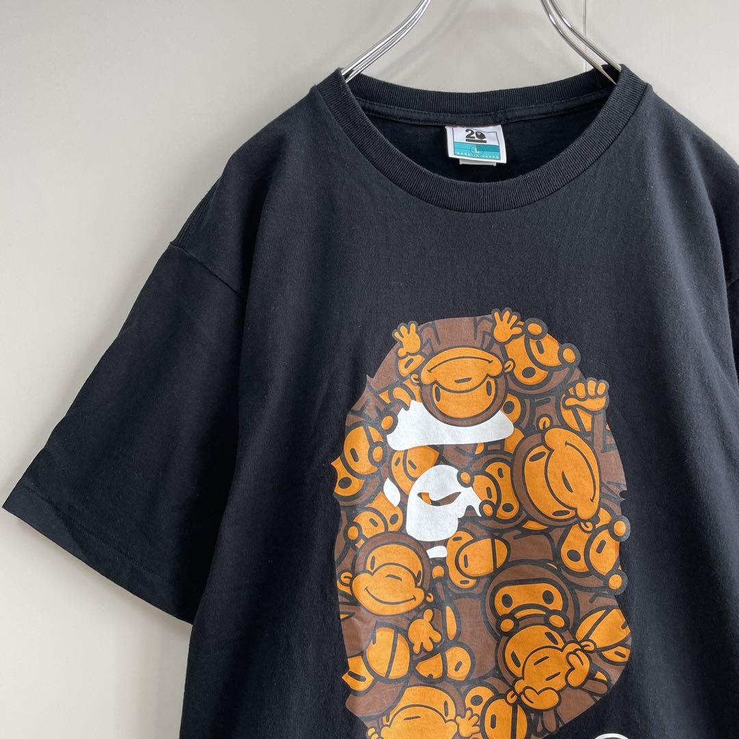 A BATHING APE milo ape head logo T-shirt size L 配送C エイプ ...