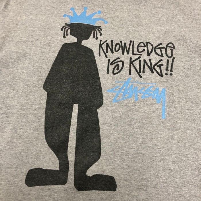 90s OLD STUSSY/Shadowman print Tee/USA製/白タグ/L/シャドーマンプリントT/Tシャツ/KNOWLEDGE IS KING/グレー/ステューシー/オールドステューシー/古着/ヴィンテージ/アーカイブ | Vintage.City Vintage Shops, Vintage Fashion Trends