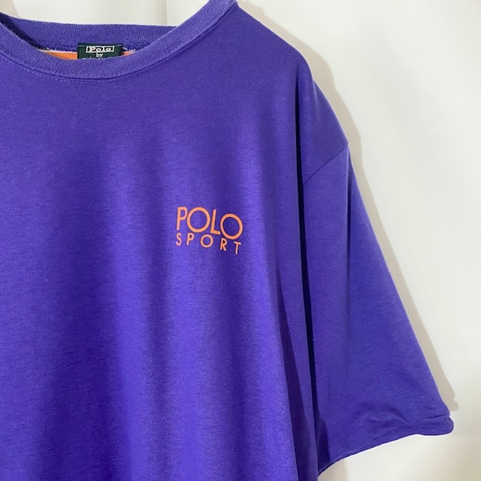 POLO SPORT ダブルフェイス リバーシブル ボーダー 紫 オレンジ 白 Tシャツ M | Vintage.City 古着屋、古着コーデ情報を発信