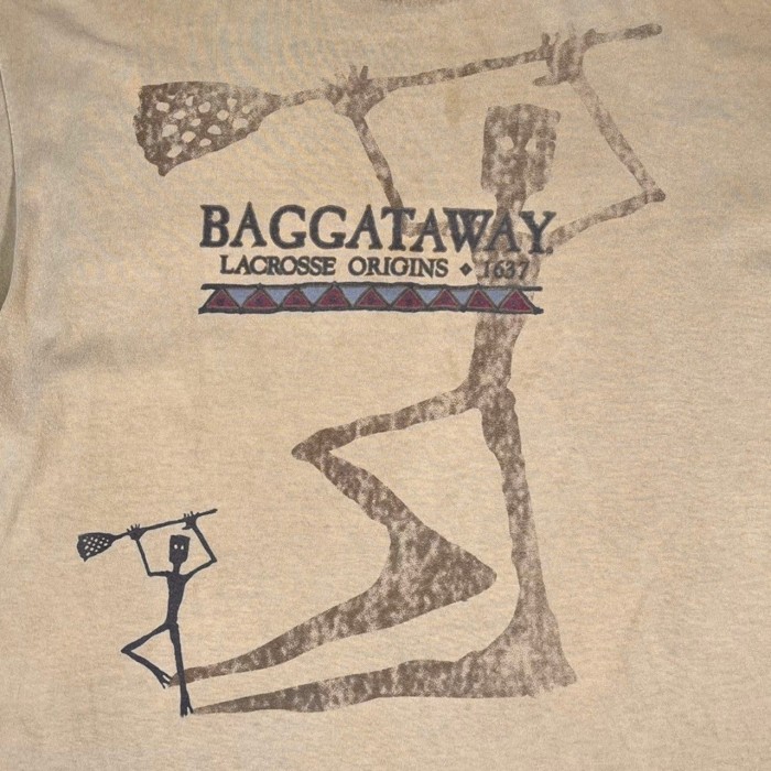 90's “BAGGATAWAY” Print Tee Made in USA | Vintage.City 빈티지숍, 빈티지 코디 정보