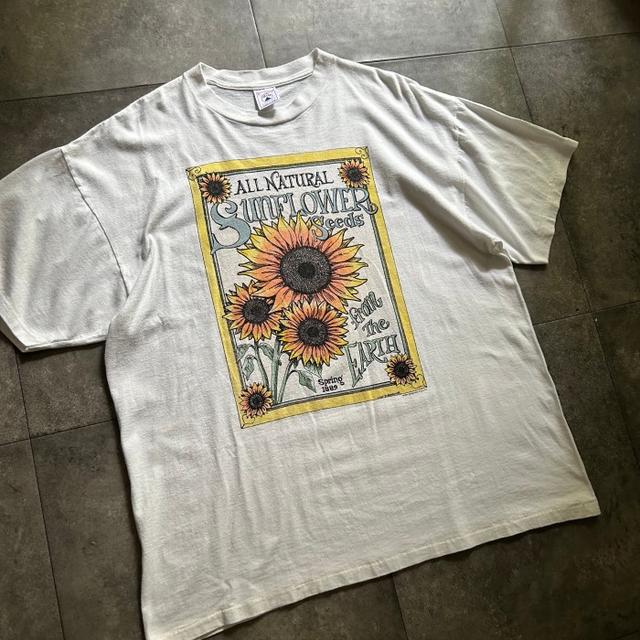 90s delta アートtシャツ ひまわり ホワイト XL | Vintage.City 빈티지숍, 빈티지 코디 정보