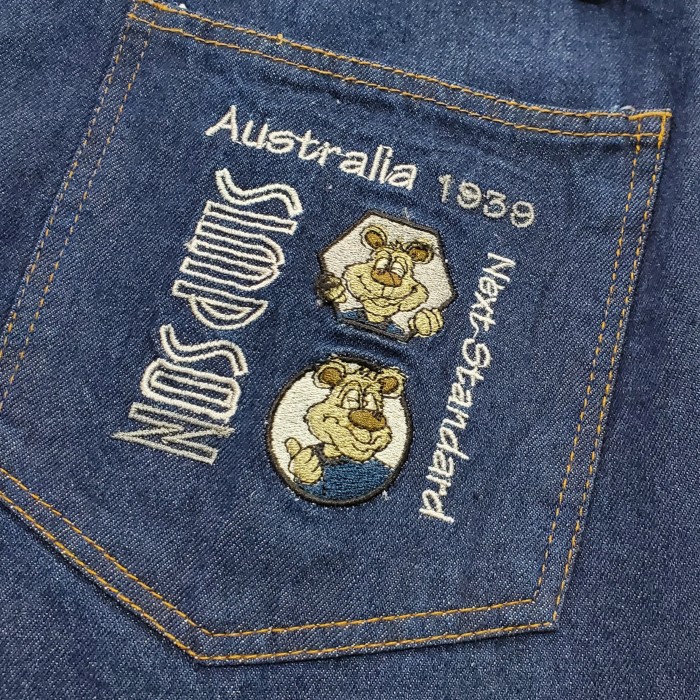 Simpson シンプソン 刺繍デザインヒップホップデニムジーンズパンツ長ズボン | Vintage.City 빈티지숍, 빈티지 코디 정보