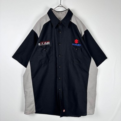 USA 企業系 REDCAP ワークシャツ 半袖 スズキ バイク ブラック XL | Vintage.City 古着屋、古着コーデ情報を発信