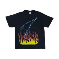 Fire thunder printed T shirt プリントTシャツ | Vintage.City 古着屋、古着コーデ情報を発信