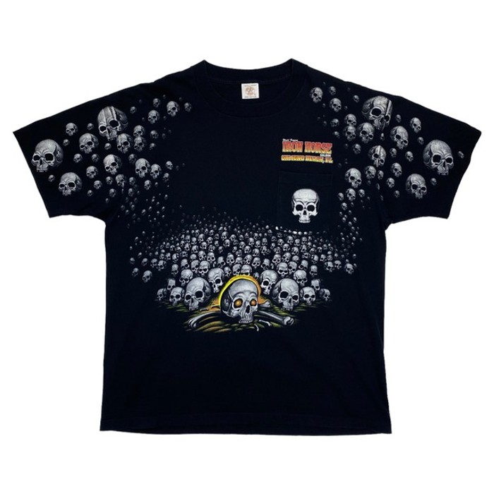 90s USA製 IRON HOUSE SALOON 骸骨 鳥 黒 Tシャツ XL | Vintage.City 古着屋、古着コーデ情報を発信
