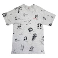90s USA製 アニマル 足跡 グレー 黒 Tシャツ L | Vintage.City 빈티지숍, 빈티지 코디 정보