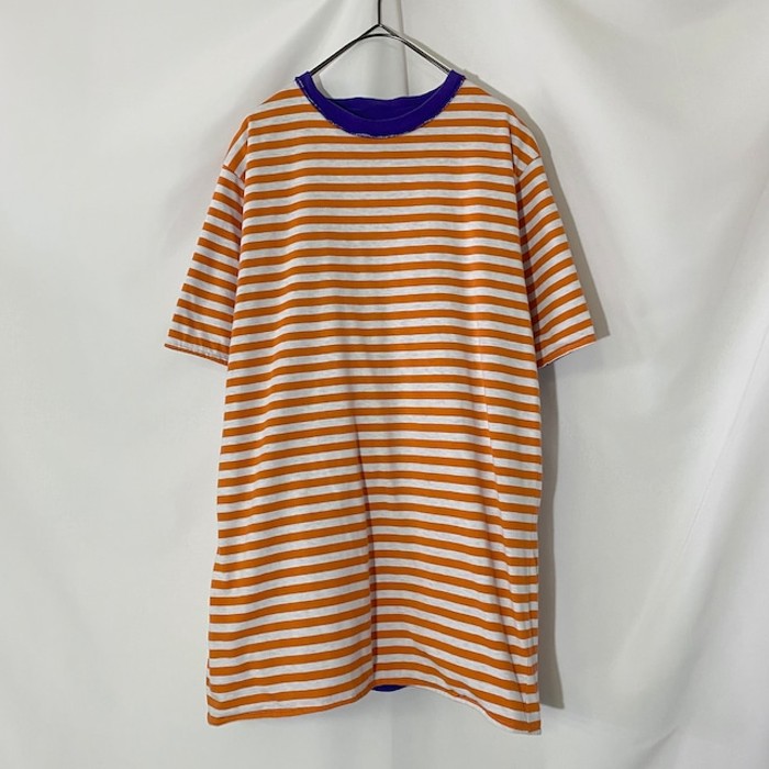 POLO SPORT ダブルフェイス リバーシブル ボーダー 紫 オレンジ 白 Tシャツ M | Vintage.City Vintage Shops, Vintage Fashion Trends