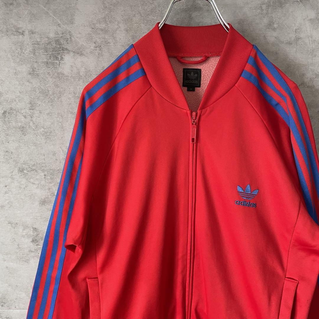 adidas no color track jacket size M 配送B アディダス ノーカラー