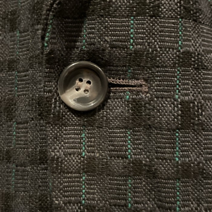 Unknown U.K.製　一つボタン　シングルジャケット　C895 テーラードジャケット　チェック　織柄　総裏 | Vintage.City 古着屋、古着コーデ情報を発信