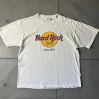 Hard Rock CAFE OLRANDO ハードロックカフェ ロゴプリンTシャツ 半袖 シングルステッチ アメリカ製 MADE IN USA ホワイト XL 10399 | Vintage.City 古着屋、古着コーデ情報を発信