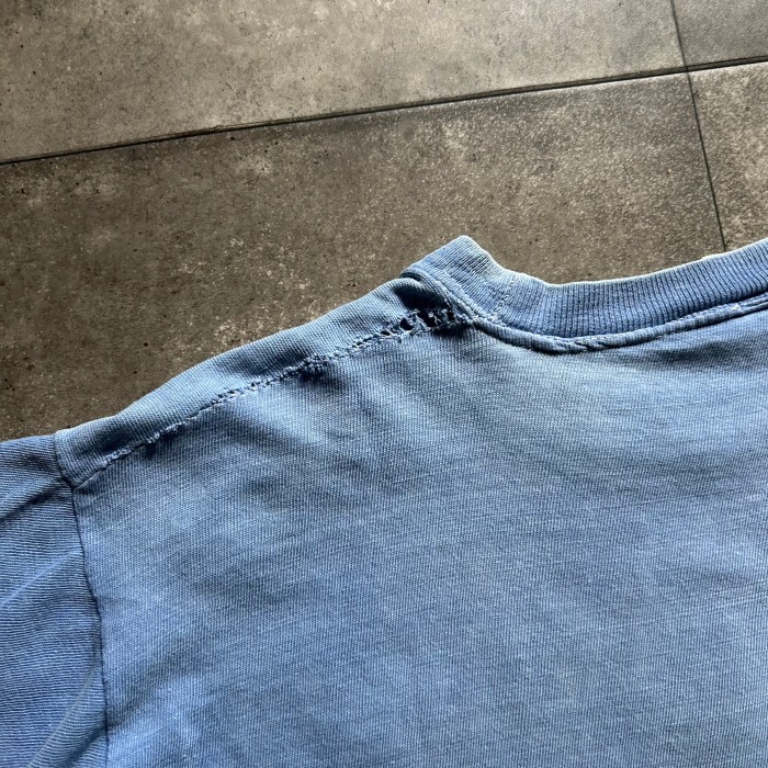 80s ヴィンテージメッセージtシャツ パキスタン製 M ライトブルー パキ綿 | Vintage.City 古着屋、古着コーデ情報を発信