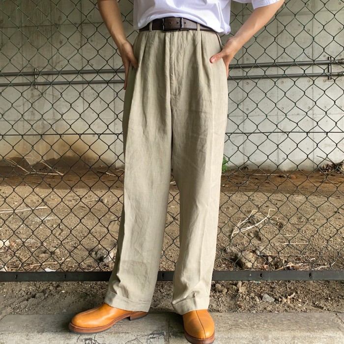 90's / 《Ralph Lauren》linen slacks ラルフローレン スラックス | Vintage.City 빈티지숍, 빈티지 코디 정보