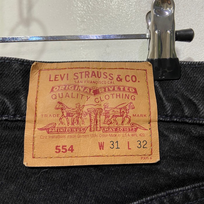 90s USA製　Levi's 554 ブラックデニムパンツ　W31L32 | Vintage.City 빈티지숍, 빈티지 코디 정보