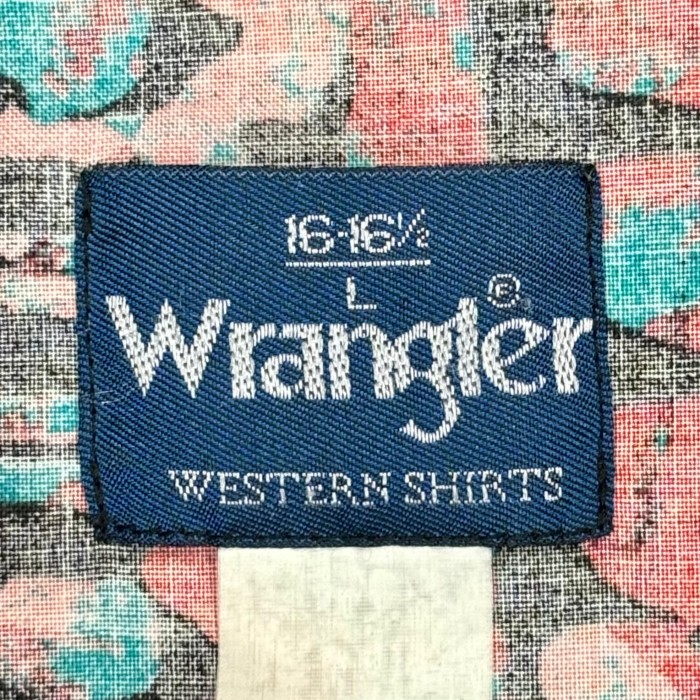 【Men's】90s Wrangler オレンジ ネイティブ 総柄 ウエスタン デザイン 半袖 シャツ / Vintage ヴィンテージ ラングラー 古着 | Vintage.City 古着屋、古着コーデ情報を発信