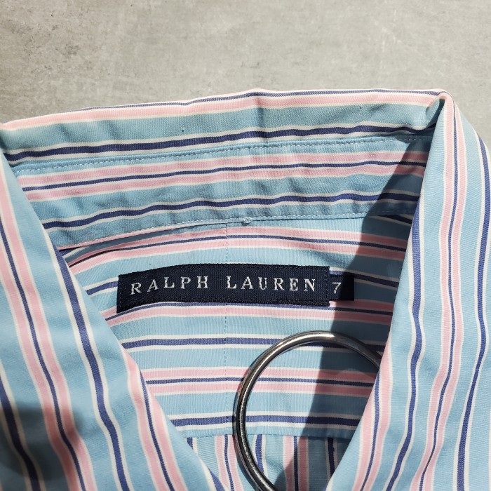 ralph lauren ラルフローレン ストライプ長袖シャツ刺繍ロゴ カッター | Vintage.City 古着屋、古着コーデ情報を発信
