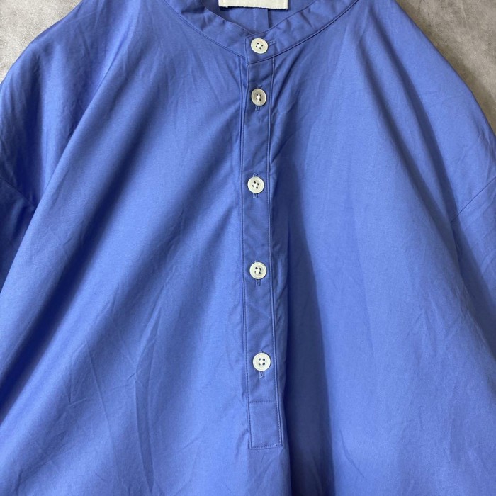 ATON band color shirt size 2 配送A　エイトン　バンドカラーシャツ　インディゴブルー | Vintage.City 빈티지숍, 빈티지 코디 정보