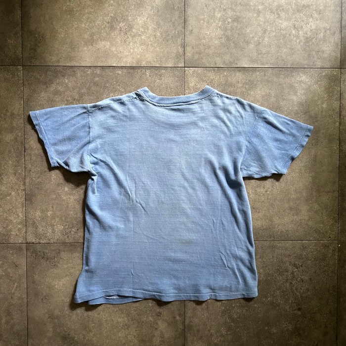 80s ヴィンテージメッセージtシャツ パキスタン製 M ライトブルー パキ綿 | Vintage.City 古着屋、古着コーデ情報を発信