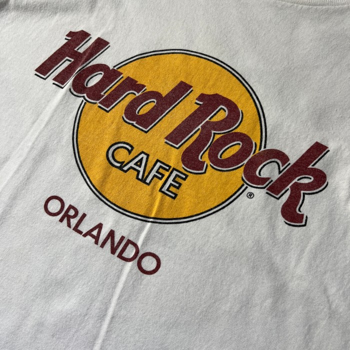 Hard Rock CAFE OLRANDO ハードロックカフェ ロゴプリンTシャツ 半袖 シングルステッチ アメリカ製 MADE IN USA ホワイト XL 10399 | Vintage.City 빈티지숍, 빈티지 코디 정보
