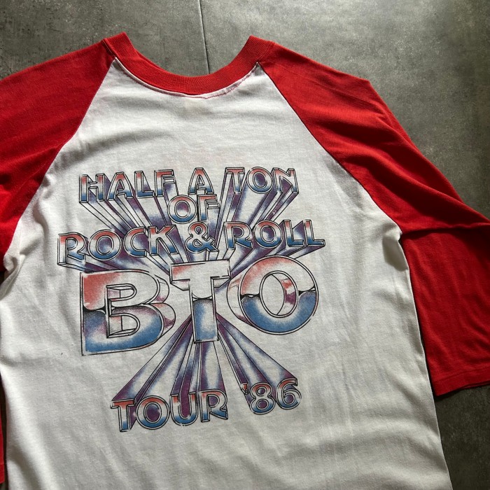 80s バンド/ツアー ラグランtシャツ USA製 L ホワイト BTO | Vintage.City 古着屋、古着コーデ情報を発信