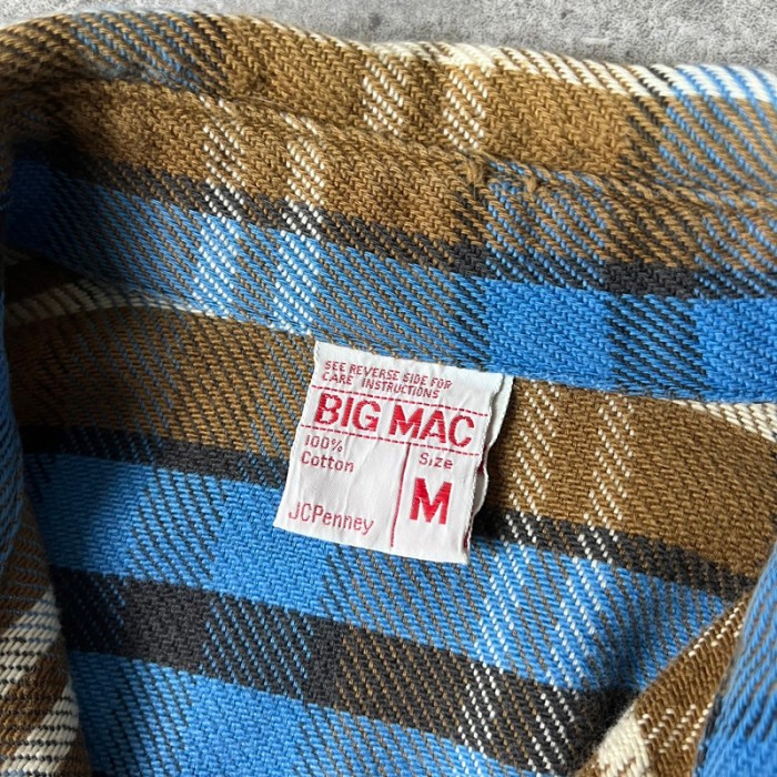 70s USA製 BIG MAC チェック 長袖 ヘビー フランネル シャツ M / 70年代 アメリカ製 ビンテージ ビッグマック ネルシャツ マルチカラー | Vintage.City 빈티지숍, 빈티지 코디 정보