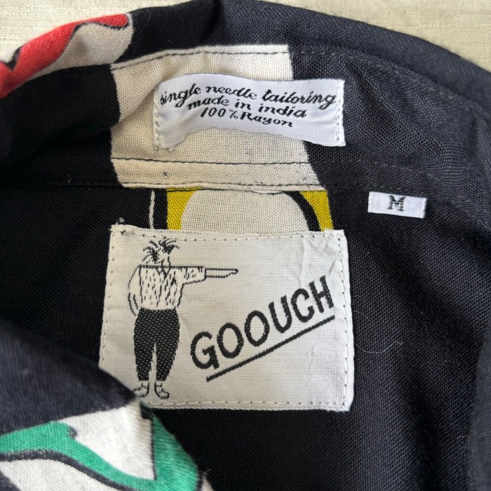 90’s GOOUCH/グーチ レーヨンシャツ デザインシャツ シャツ 幾何学模様 古着 fc-1883 | Vintage.City 빈티지숍, 빈티지 코디 정보