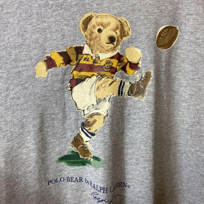 POLO RALPH LAUREN rugby polo bear T-shirt size L 配送A　ラルフローレン　ラグビーポロベアTシャツ | Vintage.City 빈티지숍, 빈티지 코디 정보