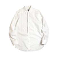 KENZO / Fly Front White Cotton Pique Dress Shirt | Vintage.City 古着屋、古着コーデ情報を発信