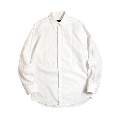 KENZO / Fly Front White Cotton Pique Dress Shirt | Vintage.City 古着屋、古着コーデ情報を発信