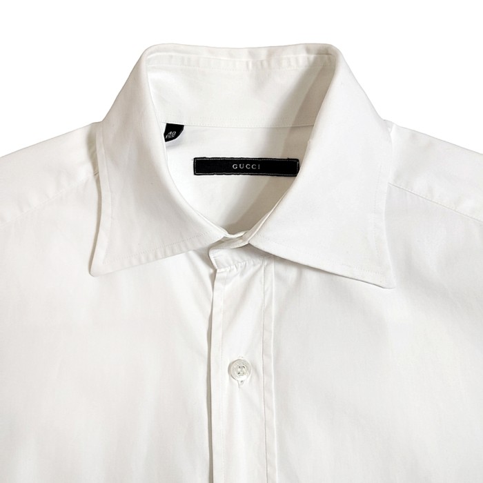 GUCCI / White Cotton Dress Shirt | Vintage.City 빈티지숍, 빈티지 코디 정보