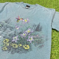 【Lady's】80s-90s 鳥 刺繍 フラワープリント Tシャツ / Made in USA アメリカ製 古着 Vintage ヴィンテージ | Vintage.City 古着屋、古着コーデ情報を発信