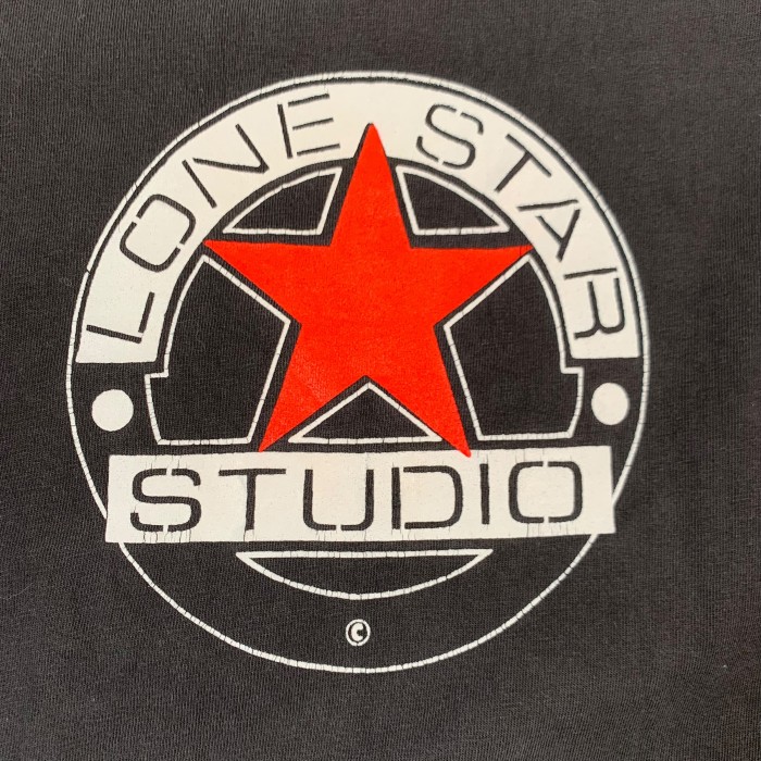90’s “LONE STAR STUDIO” Damaged Print Tee Made in USA | Vintage.City 빈티지숍, 빈티지 코디 정보