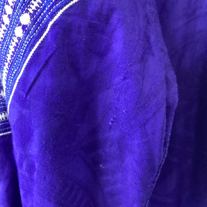 Blue-purple piping embroidery shirt | Vintage.City 빈티지숍, 빈티지 코디 정보
