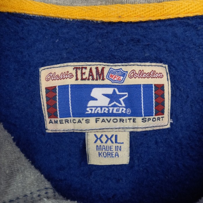 90s　NFL　スターター　STARTER　スウェット　パーカー　シカゴ　ベアーズ　アニマル　刺繍　ネイビー　2XL | Vintage.City 古着屋、古着コーデ情報を発信