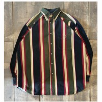 90s マルチカラー IVY CREW  ボタンダウンシャツ ストライプ ヴィンテージ シャツ L | Vintage.City 빈티지숍, 빈티지 코디 정보